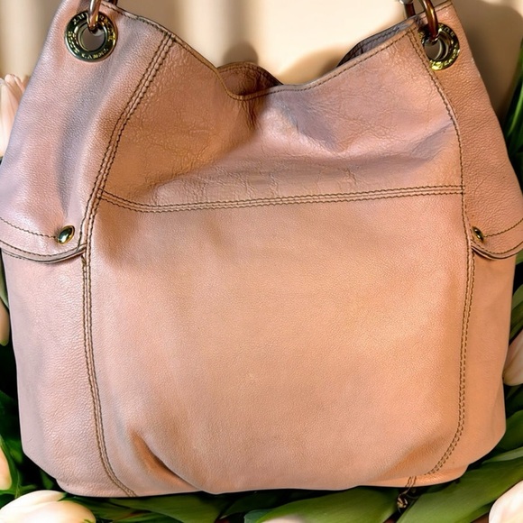 Burberry Blue Label Leather Pink Hobo Shoulder Bag - Picture 4 of 17